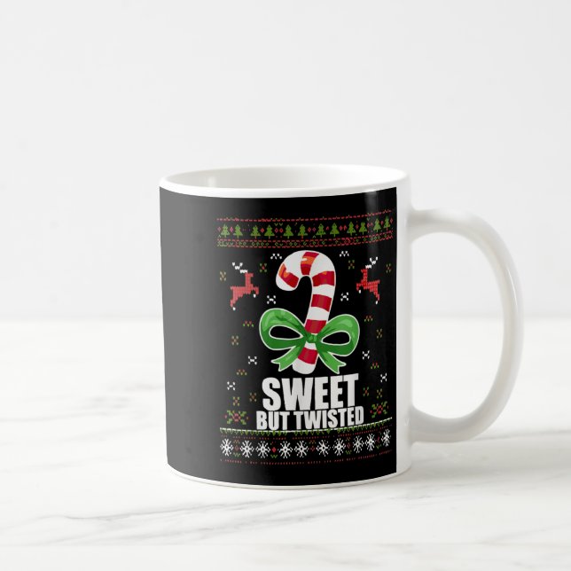 Sweet But Twisted Funny Candy Cane Ugly Christmas  Kaffeetasse (Rechts)