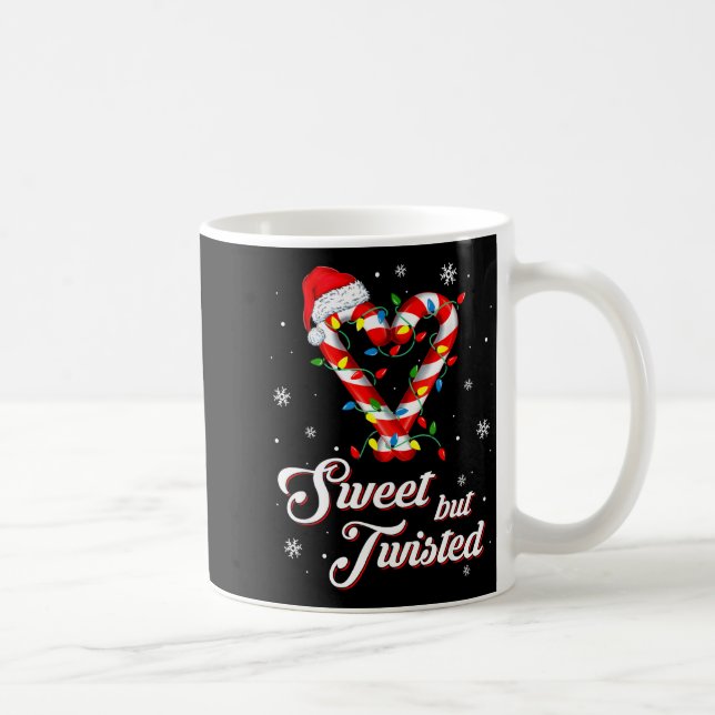 Sweet But Twisted Funny Christmas Candy Cane Xmas  Kaffeetasse (Rechts)