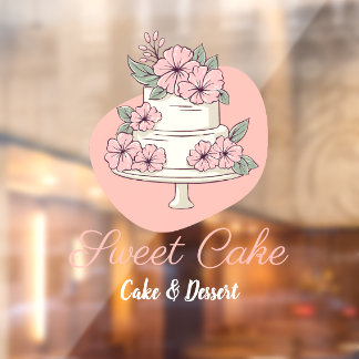 Sweet Cake Bakery Cake & Dessert Logo Fensteraufkleber