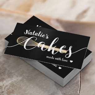 Sweet Cake Bakery Niedliche Typografie Schlicht Bl Visitenkarte