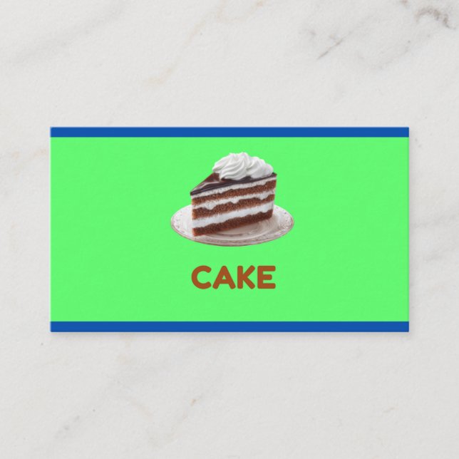 Sweet Cake Macaron Cupcake  Bakery Business Card Telefonnummerkarte (Vorderseite)