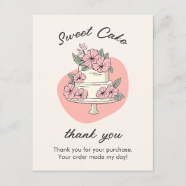 Sweet Cake Watercolor Bakery Insert Card