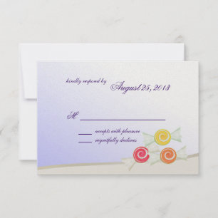 Sweet Candy Bat Mitzvah Response Card RSVP Karte