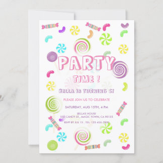 Sweet Candy Birthday Einladungen