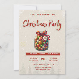 🍬🎄Sweet Candy Christmas Editable 5x7” Invitation Einladung