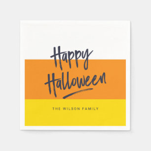 Sweet Candy Corn Happy Halloween Serviette