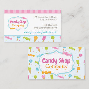 Sweet Candy Fun Confetti Business Card Visitenkarte