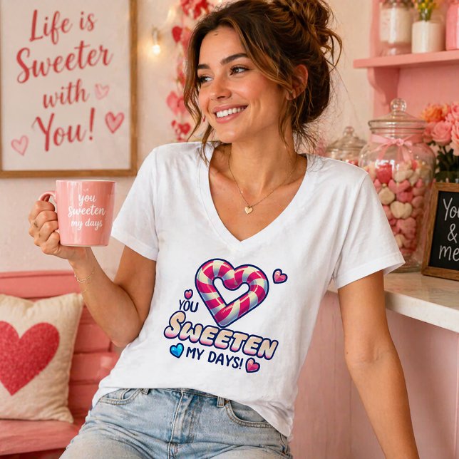 Sweet Candy Heart Design T-Shirt (Von Creator hochgeladen)