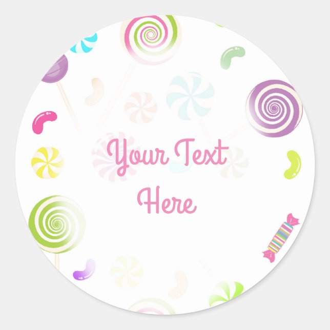 Sweet Candy Lollipop Gevor Stickers (Vorderseite)