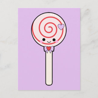 Sweet Candy Lollipop Postkarte