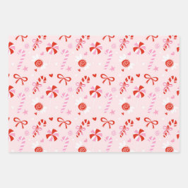 Sweet Candy Pink Wrapping Paper Geschenkpapier Set