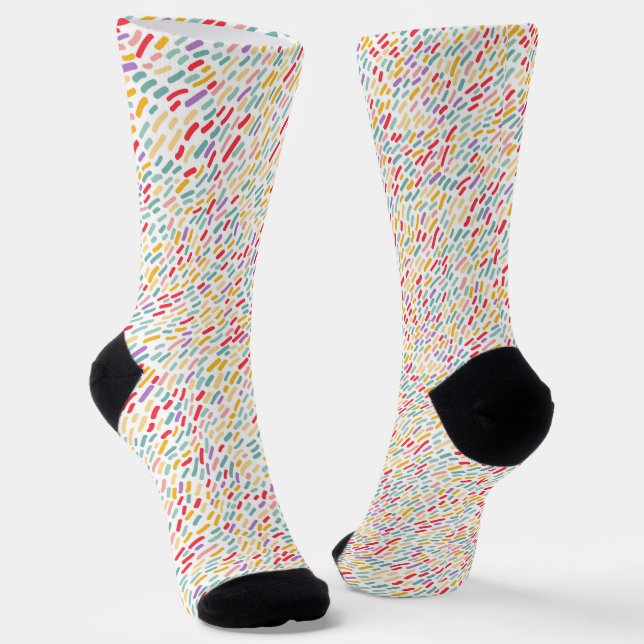 Sweet Candy Sprinkle Muster Socken (Gewinkelt)