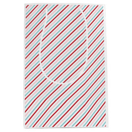 Sweet Candy Stripe Red Pink Blue Holiday/Bday  Mittlere Geschenktüte