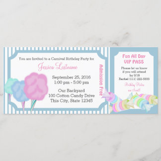 Sweet Carnival Geburtstagskarte Einladung