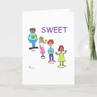 Sweet Caroline Geburtstagkarte Dankeskarte