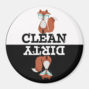 Sweet Cartoon Red Fox Geschirrspülmaschine Magnet