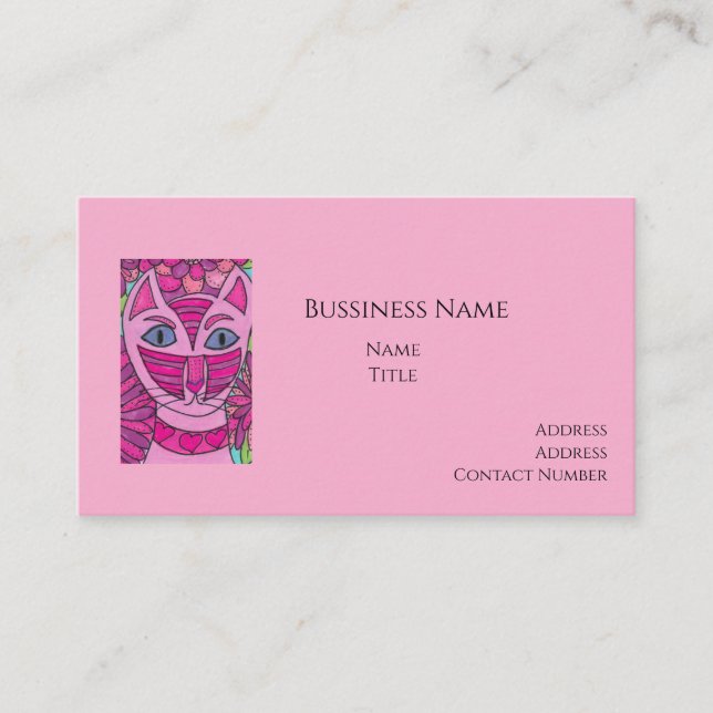 Sweet Cat Business Card Visitenkarte (Vorderseite)