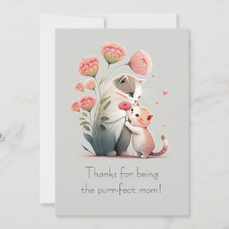Sweet Cat Mama und Kitten Dankeskarte