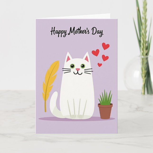 Sweet Cat Mothers Day Card Karte (Vorderseite)