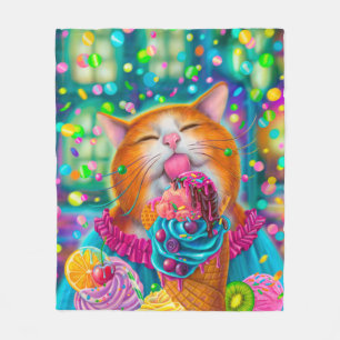 Sweet Cat Poster Fleecedecke