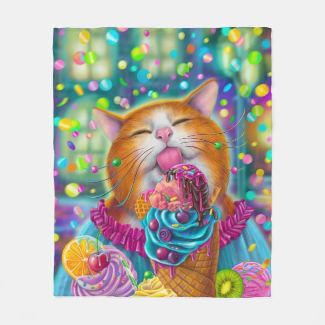 Sweet Cat Poster Fleecedecke (Vorderseite)