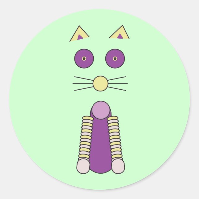 Sweet Cat Runder Aufkleber (Vorderseite)