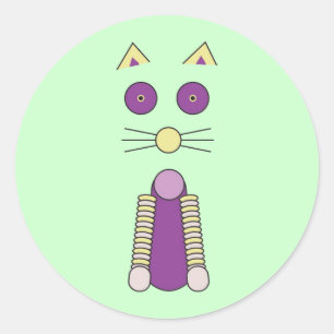 Sweet Cat Runder Aufkleber