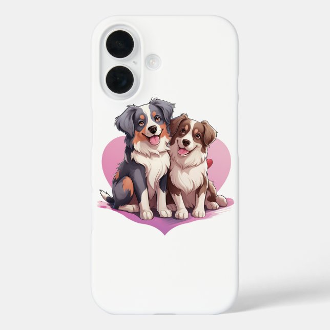 Sweet Cavalier Spaniel Couple im Herzen Case-Mate iPhone Hülle (Rückseite)