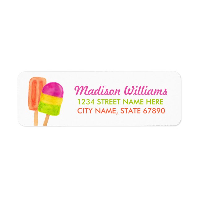 Sweet Celebration Return Address Label / White (Vorne)