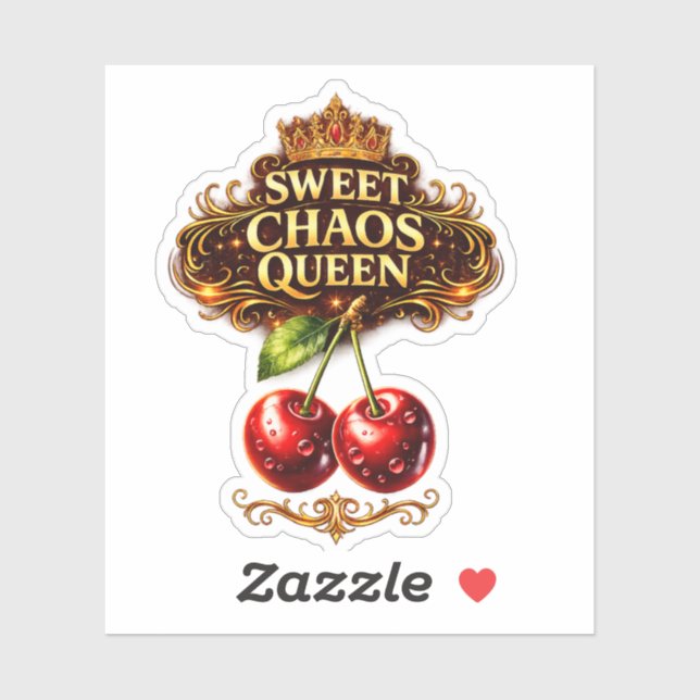 Sweet Chaos Queen Cherry Sticker (Blatt)