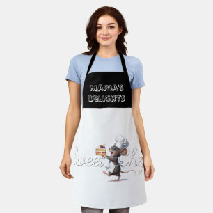 "Sweet Chef" Maus-Logo-Illustration Schürze