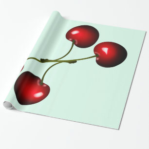 Sweet Cherries Wrapping Paper - Auswählen der Farb Geschenkpapier