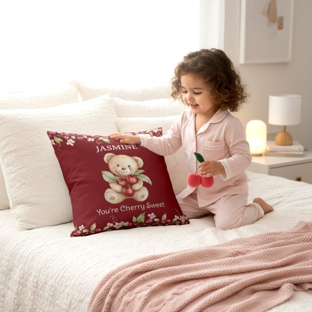 Sweet Cherry Bear Name Pillow Kissen (Von Creator hochgeladen)