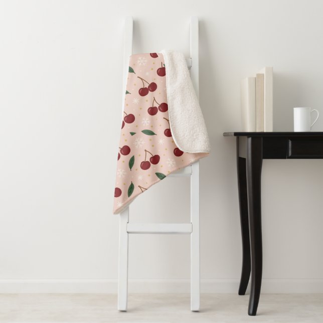 🍒🌸Sweet Cherry Blush Snow Collection Sherpadecke (Beispiel)