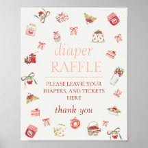 Sweet Cherry Dessert Baby Shower Diaper Raffle