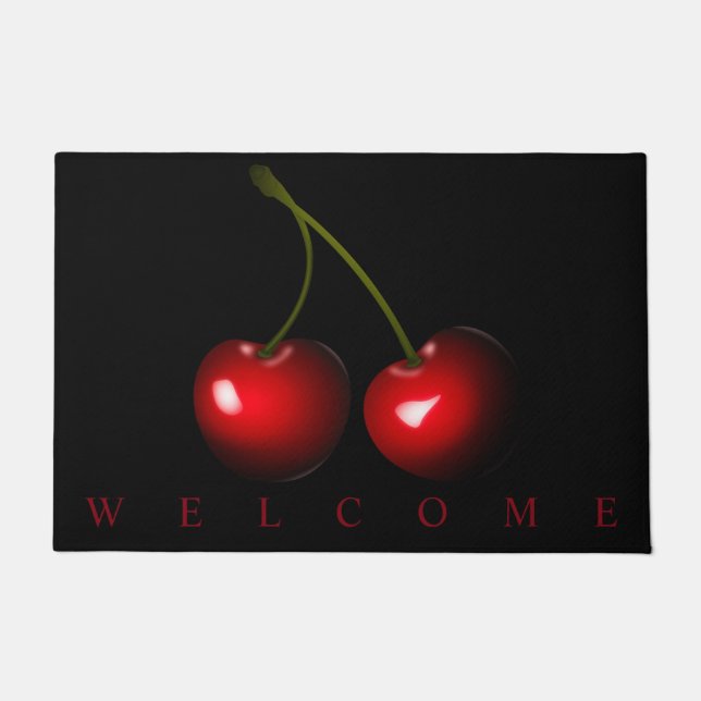 Sweet Cherry Doormat Willkommen - Custom Colors Fußmatte (Vorderseite)