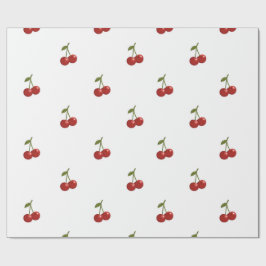 🍒 Sweet Cherry Minimal Elegant Tissue Paper Geschenkpapier