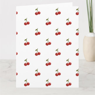 🍒 Sweet Cherry Minimal Elegant Tissue Paper Karte