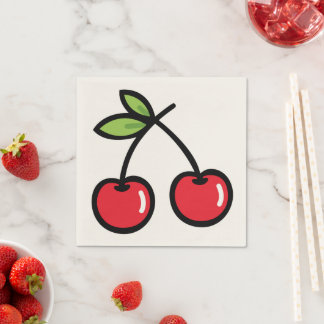 Sweet Cherry Paper Table Napkins Serviette