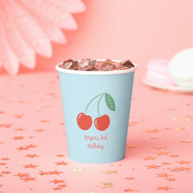 Sweet Cherry Party als angesehen Pappbecher (Insitu)