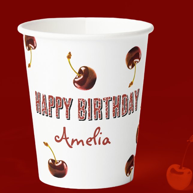 Sweet Cherry Personalisiert Pappbecher (Von Creator hochgeladen)