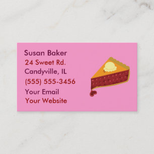 Sweet Cherry Pie Herz Business Cards Visitenkarte