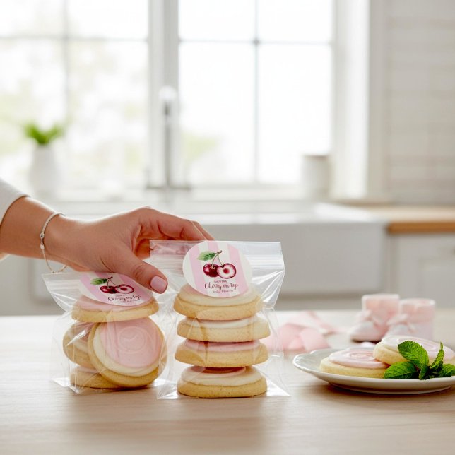 Sweet Cherry Watercolor Baby Shower Sticker (Von Creator hochgeladen)