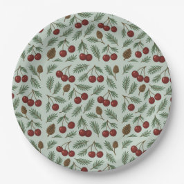 🌿 Sweet Cherry Woodland Holiday Collection Pappteller