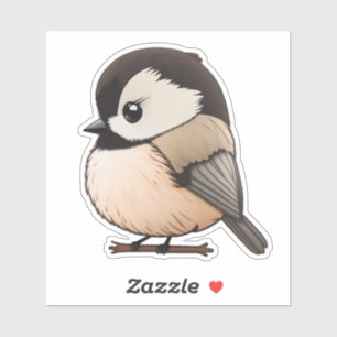 Sweet Chickadee Vinyl Sticker, Niedlicher Vogelsti Aufkleber