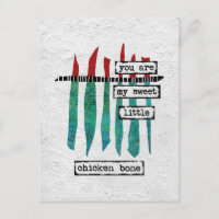 Sweet Chicken Bone Postcard - Moderne Abstrakte