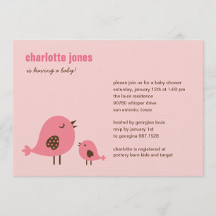 Sweet Chicks Kinderdusche Einladung - Rosa