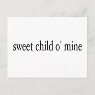 Sweet Child O Mine Postkarte