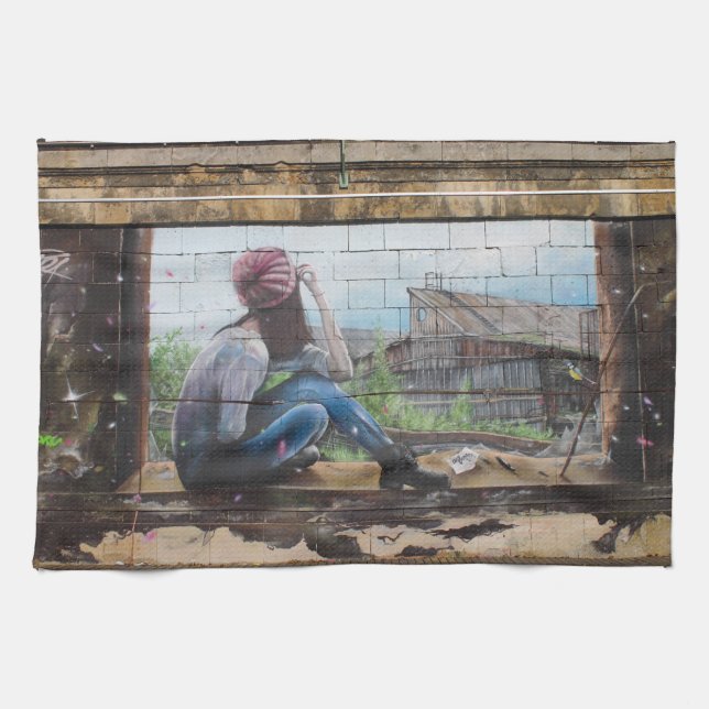 Sweet Childhood Erinnerungen Graffiti Handtuch (Horizontal)