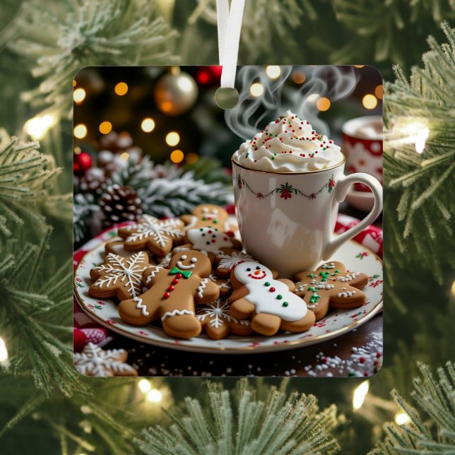 Sweet Christmas Cookies and Hot Cocoa Ornament Aus Metall (InSitu)
